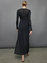 Alina Cashmere Shirt Dress - Black