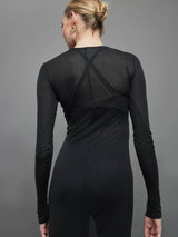 Alina Cashmere Shirt Dress - Black