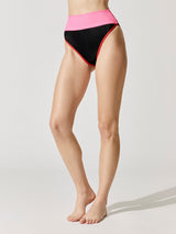 Emmy Bikini Bottom - Lipstick Colorblock