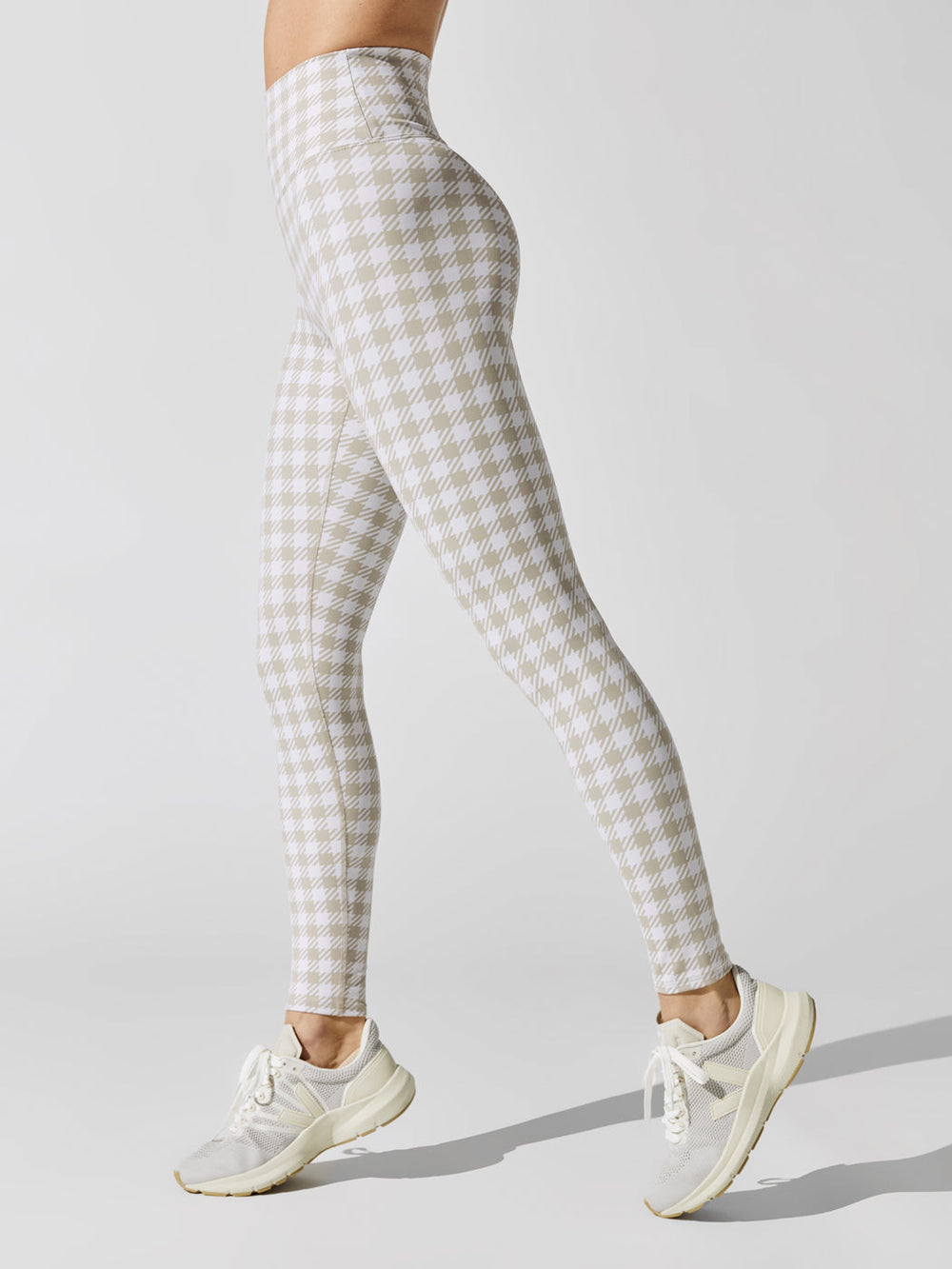 Piper Leggings - Taupe Houndstooth – Carbon38