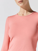 Heather Rib Protect Me Sun Shirt - Pink Crush Heather Rib
