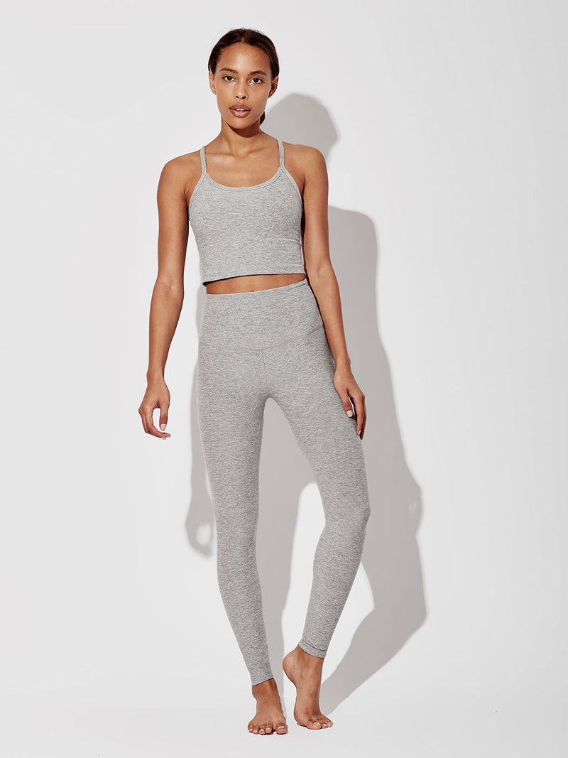 Spacedye Caught in the Midi High Waisted Legging - Silver Mist