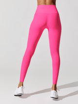 Spacedye Caught in the Midi High Waisted Legging - Electric Pink Heather