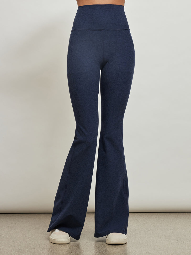 Spacedye All Day Flare High Waisted Pant - Nocturnal Navy – Carbon38