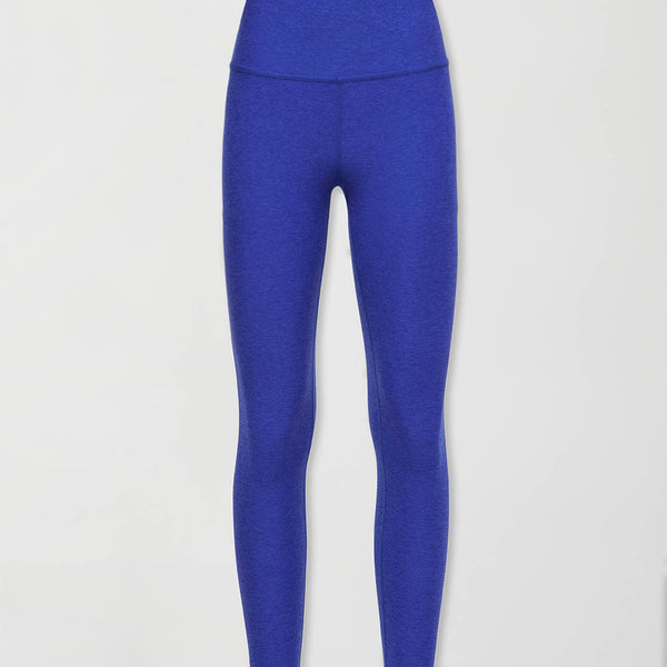 Beyond Yoga Caught In The Midi Space-dye High-waisted Legging in Blue | Lyst