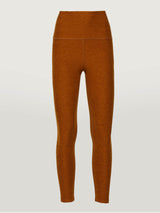 Spacedye Caught in the Midi High Waisted Legging - CLOVE BROWN HEATHER