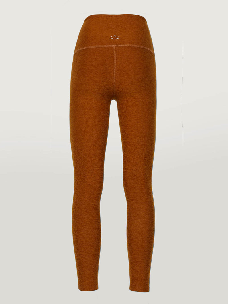 Spacedye Caught in the Midi High Waisted Legging - CLOVE BROWN HEATHER