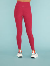 Spacedye Caught In the Midi High Waisted Legging - Dragon Fruit - Sangria