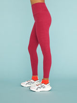 Spacedye Caught In the Midi High Waisted Legging - Dragon Fruit - Sangria