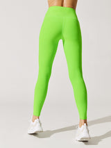Spacedye Caught in the Midi High Waisted Legging - Limeade Heather
