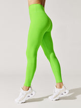 Spacedye Caught in the Midi High Waisted Legging - Limeade Heather