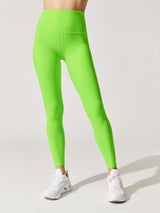 Spacedye Caught in the Midi High Waisted Legging - Limeade Heather