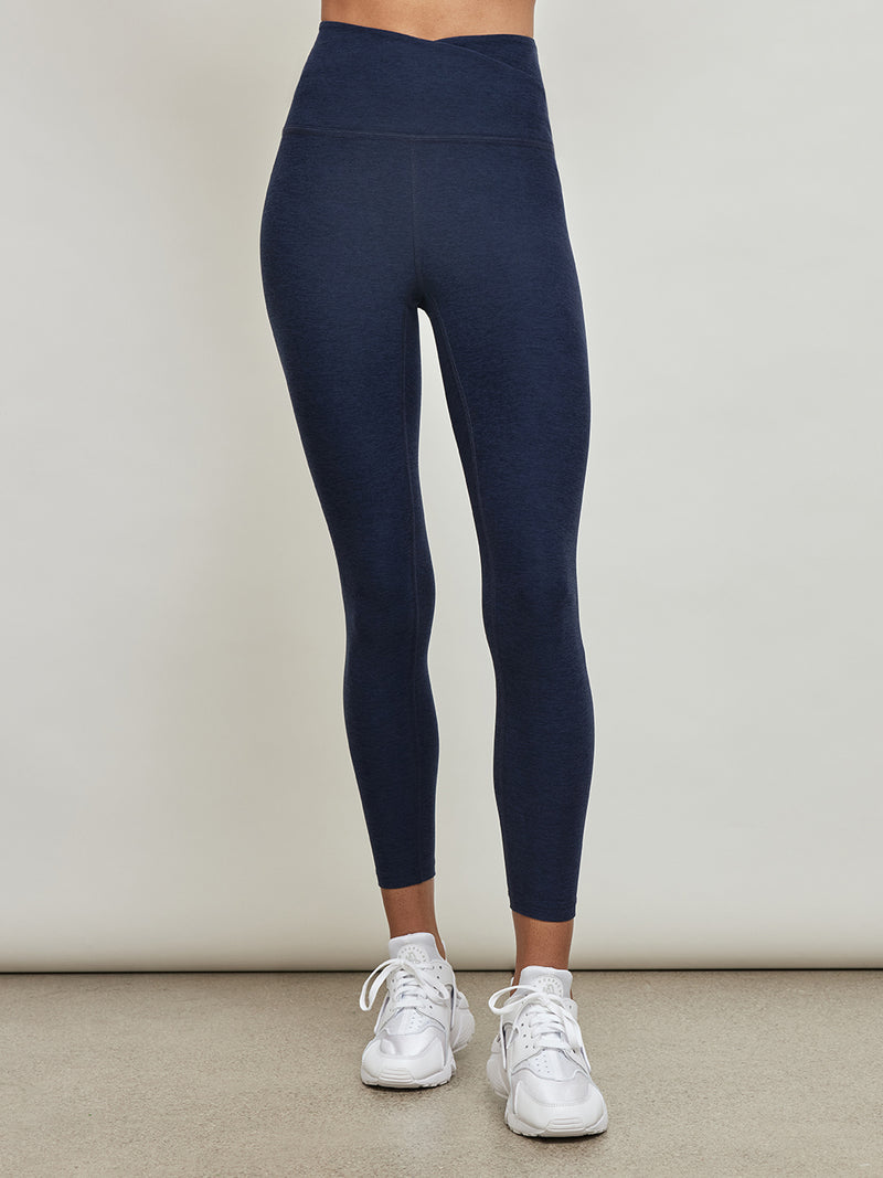 Spacedye At Your Leisure High Waisted Midi Legging - Nocturnal Navy –  Carbon38