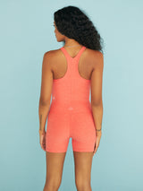 Spacedye Focus Cropped Tank - Fresh Coral Heather