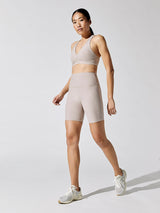 Spacedye High Waisted Biker Short - Sunny Citrine