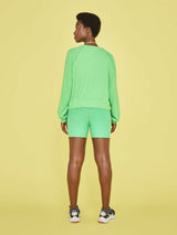 Spacedye Keep Pace Biker Short - Honeydew Pop Heather