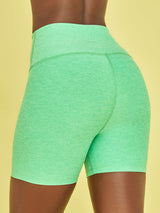 Spacedye Keep Pace Biker Short - Honeydew Pop Heather