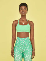 Spacedye Slim Racerback Bra - Honeydew Pop Heather