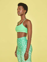 Spacedye Slim Racerback Bra - Honeydew Pop Heather