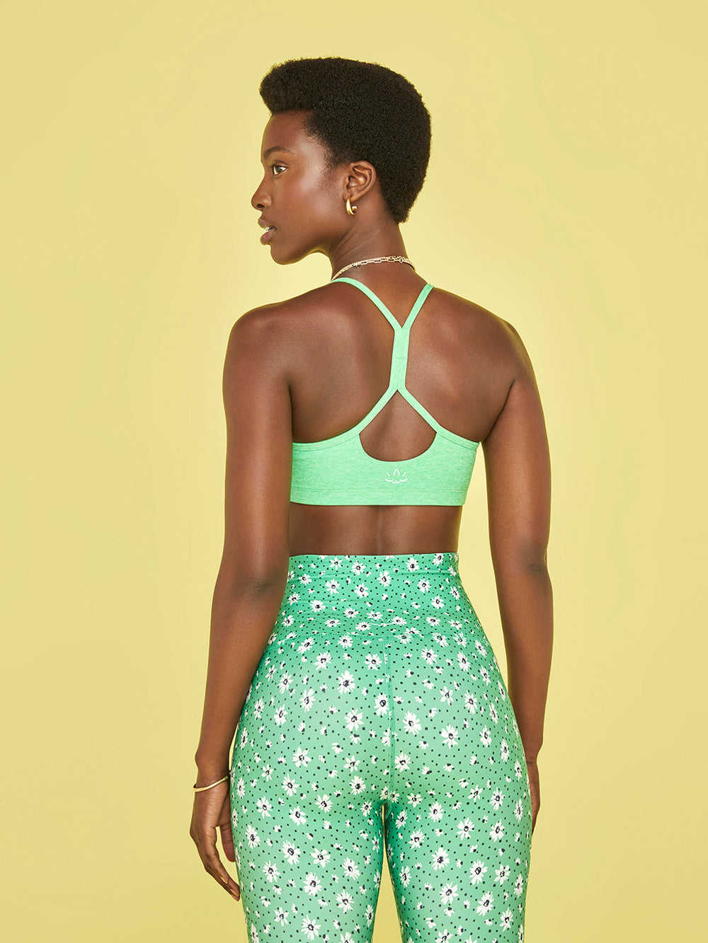 Spacedye Slim Racerback Bra - Honeydew Pop Heather