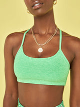 Spacedye Slim Racerback Bra - Honeydew Pop Heather