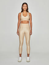 High Rise 7/8 Legging in Takara Shine - Sandy Tan
