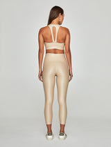 High Rise 7/8 Legging in Takara Shine - Sandy Tan