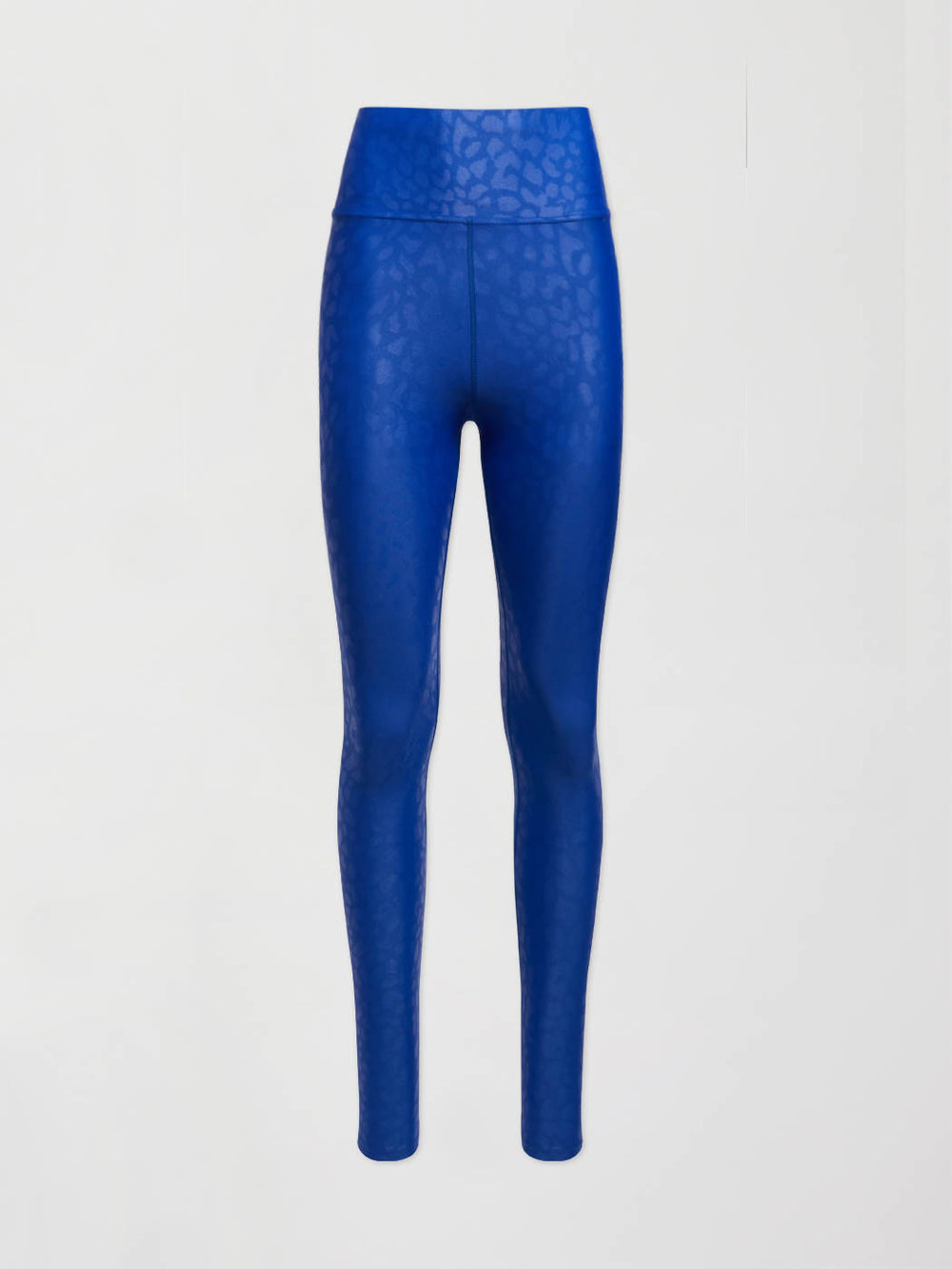 High Rise Full-length Legging in Leopard Takara Shine - Strong Blue