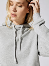 French Terry Hooded Sweatshirt - Heather Grey