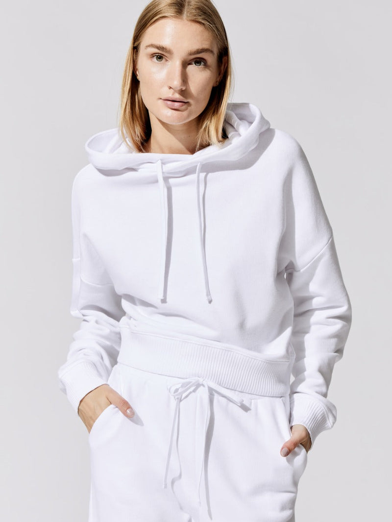 French Terry Hooded Sweatshirt - White