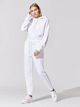 French Terry Hooded Sweatshirt - White