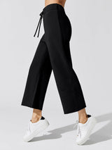 French Terry Capri Sweatpant - Black