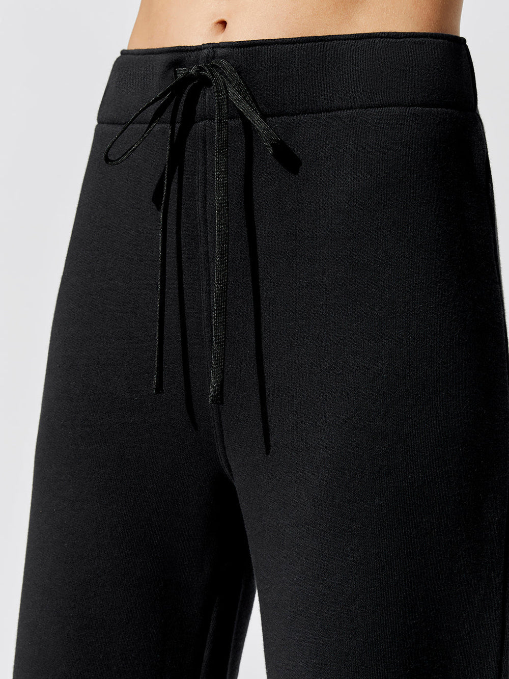 French Terry Capri Sweatpant - Black