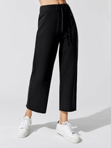 French Terry Capri Sweatpant - Black