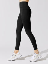 High Rise Full-length Legging With Pockets in Cloud Compression - Black