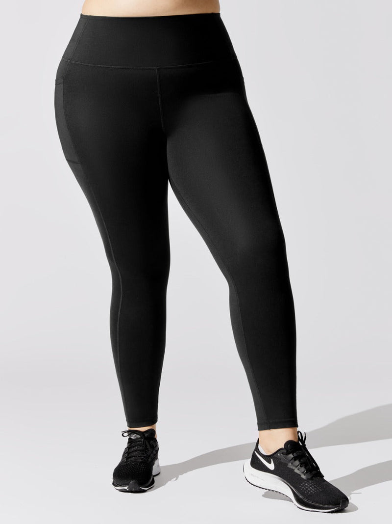 High Rise Full-length Legging With Pockets in Cloud Compression - Black