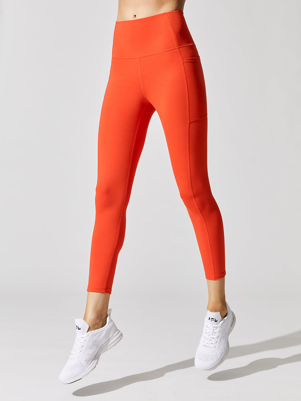 High Rise 7/8 Legging With Pockets in Cloud Compression - Fire