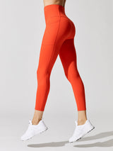 High Rise 7/8 Legging With Pockets in Cloud Compression - Fire