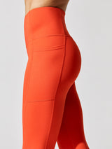 High Rise 7/8 Legging With Pockets in Cloud Compression - Fire