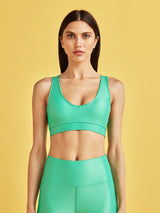 Action Bra 2.0 in Takara Shine - Digital Green