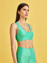 Action Bra 2.0 in Takara Shine - Digital Green