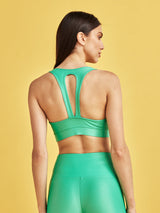 Action Bra 2.0 in Takara Shine - Digital Green