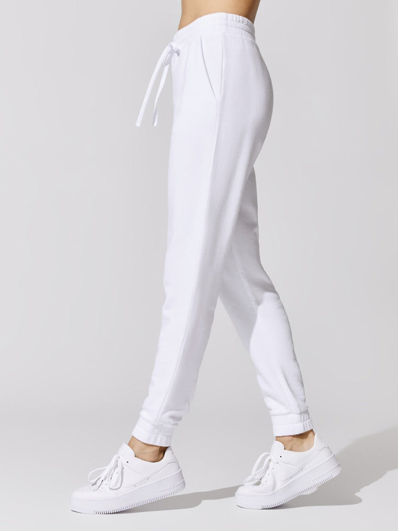 French Terry Jogger Sweatpants – Carbon38 White in