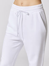 French Terry Jogger Pant - White