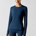 Long Sleeve Top In Diamond Compression - French Navy