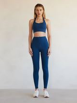 T Back Bra In Diamond Compression - French Navy