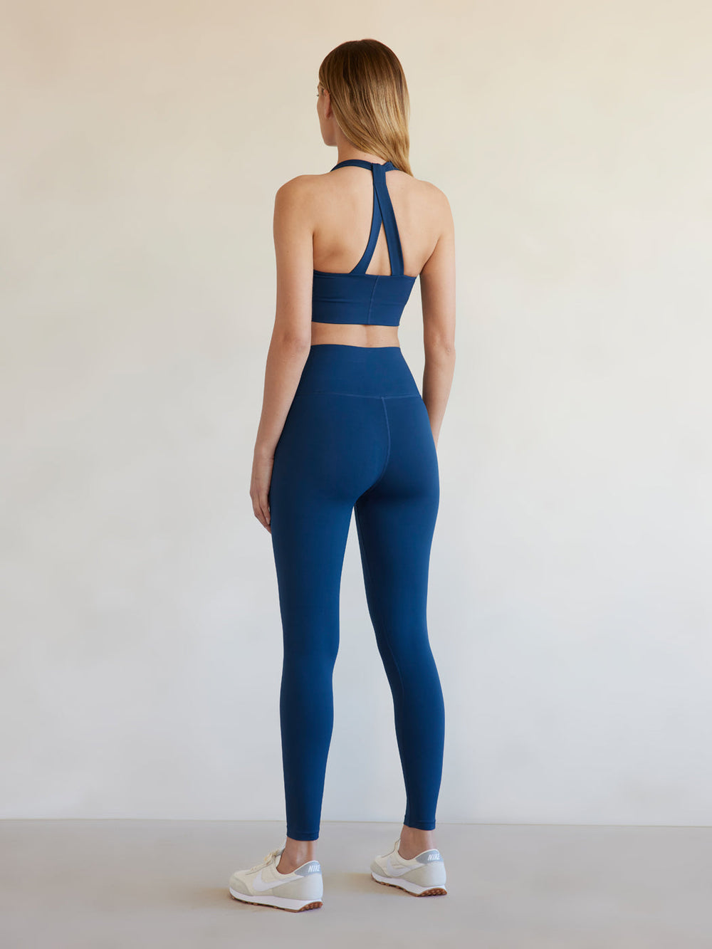 T Back Bra In Diamond Compression - French Navy