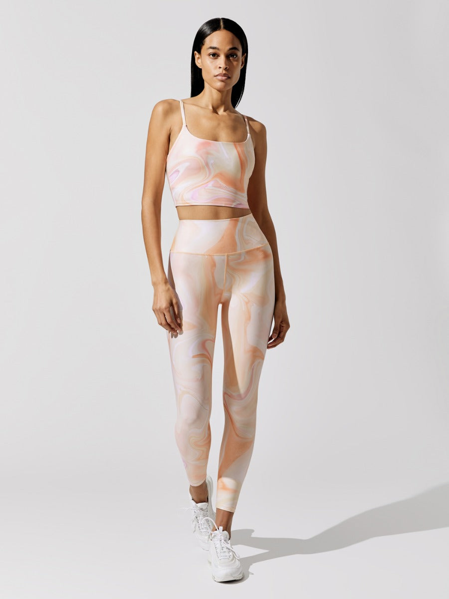 Printed High Rise 7/8 Legging - Warped Marble
