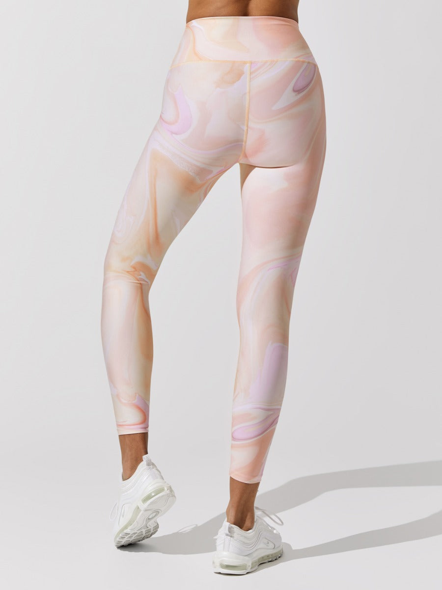 Printed High Rise 7/8 Legging - Warped Marble
