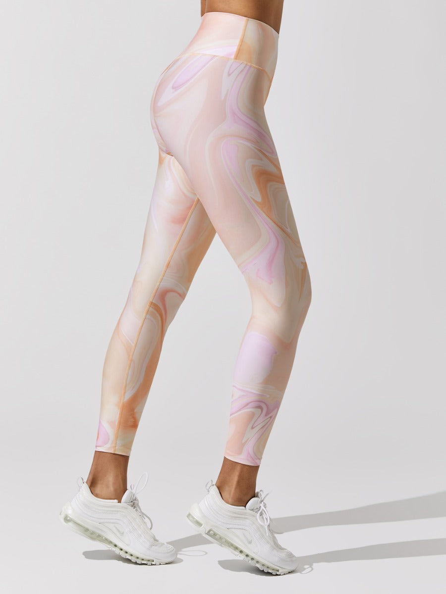 Printed High Rise 7/8 Legging - Warped Marble